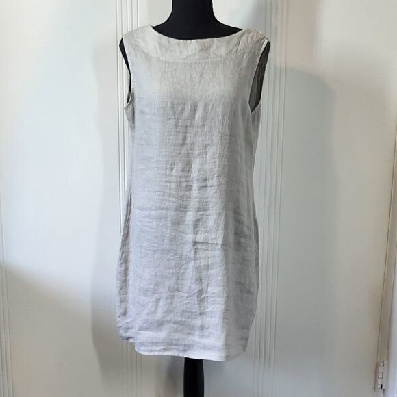 Bella Ambra Linen Sleeveless Dress - Picture 1 of 10